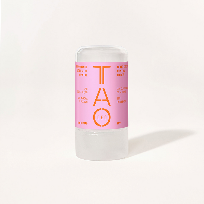 Desodorante Natural Stick Cristal 120g Rosa – Sem cheiro, Sem Alumínio e Vegano.