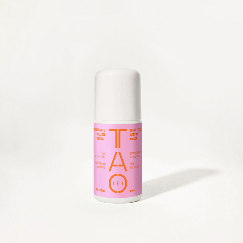 Desodorante Natural Roll-on 60ml Rosa. Sem Cheiro, Sem Alumínio e Vegano.