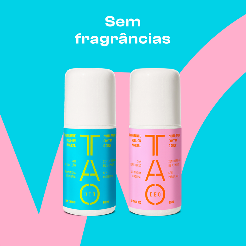 Desodorante Natural Sem Cloridrato de Alumínio TAO DEO Roll-on Sem Cheiro 60ml Azul