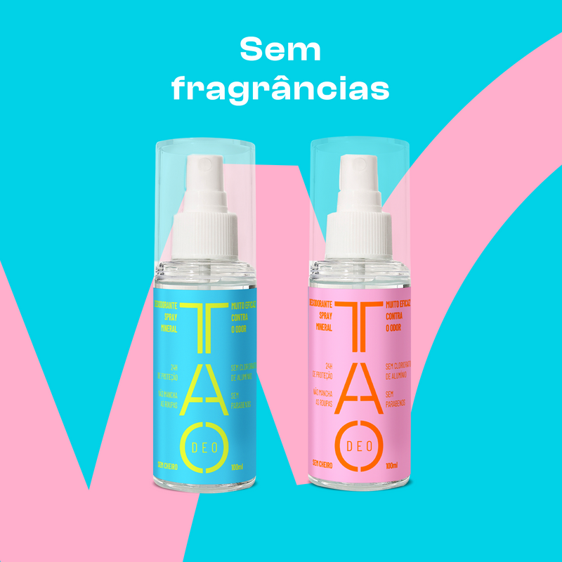 Desodorante Natural Sem Cloridrato de Alumínio TAO DEO Spray Sem Cheiro 100ml Azul