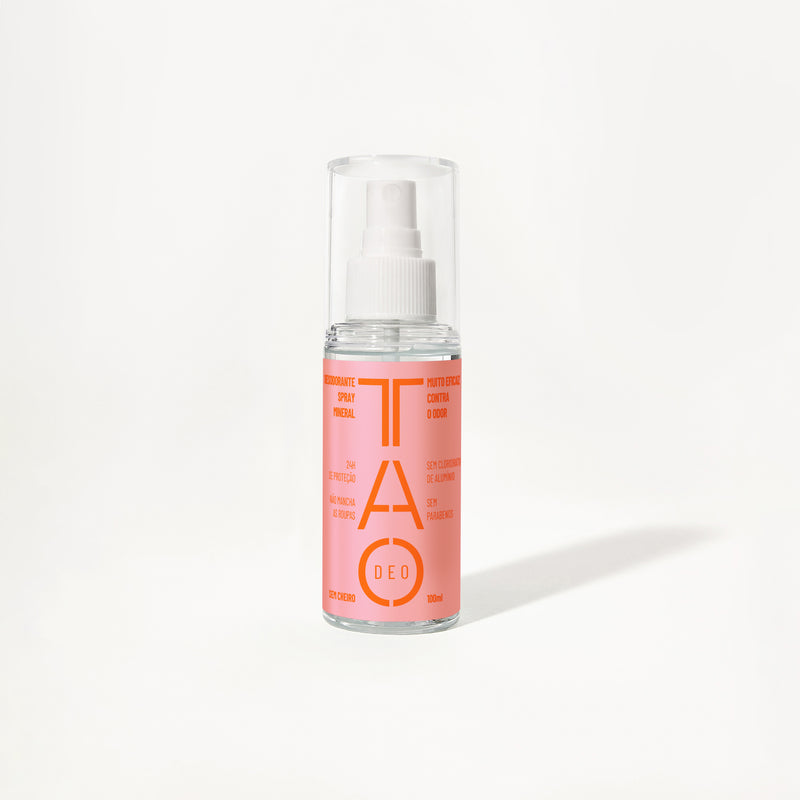Desodorante Natural Spray 100ml Rosa. Sem Cheiro, Sem Alumínio e Vegano.
