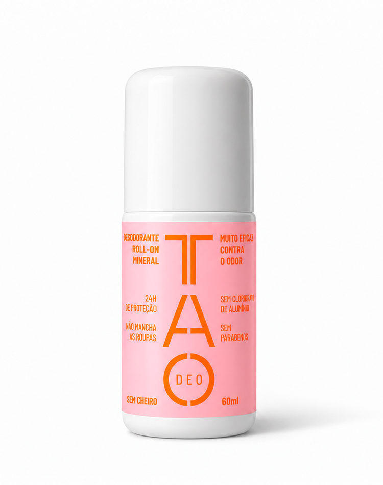 Desodorante Natural Sem Cloridrato de Alumínio TAO DEO Roll-on Sem Cheiro 60ml Rosa