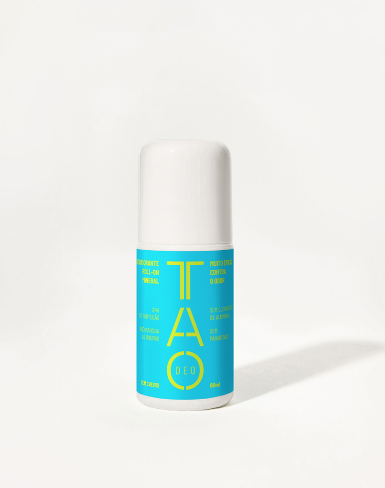 Desodorante Natural Sem Cloridrato de Alumínio TAO DEO Roll-on Sem Cheiro 60ml Azul