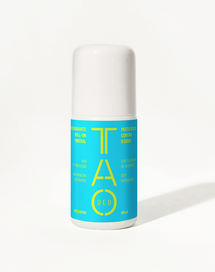 Desodorante Natural Sem Cloridrato de Alumínio TAO DEO Roll-on Sem Cheiro 60ml Azul