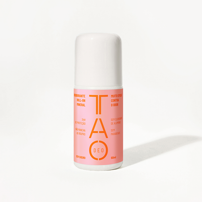 Desodorante Natural Sem Cloridrato de Alumínio TAO DEO Roll-on Sem Cheiro 60ml Rosa