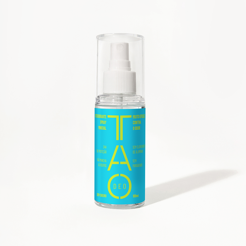 Desodorante Natural Sem Cloridrato de Alumínio TAO DEO Spray Sem Cheiro 100ml Azul