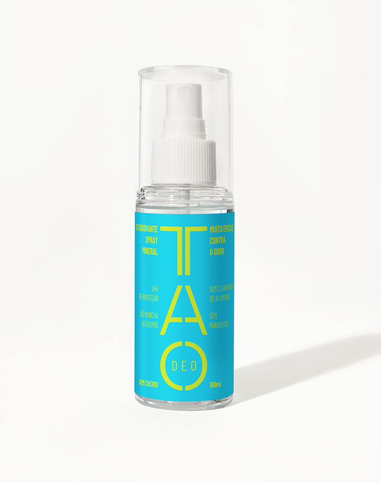 Desodorante Natural Sem Cloridrato de Alumínio TAO DEO Spray Sem Cheiro 100ml Azul