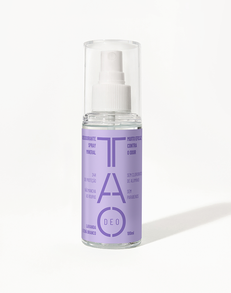 Desodorante Natural Sem Cloridrato de Alumínio TAO DEO Spray Lavanda e Chá Branco 100ml