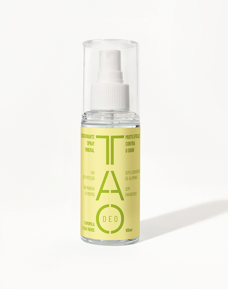 Desodorante Natural Sem Cloridrato de Alumínio TAO DEO Spray Camomila e Chá Verde 100ml