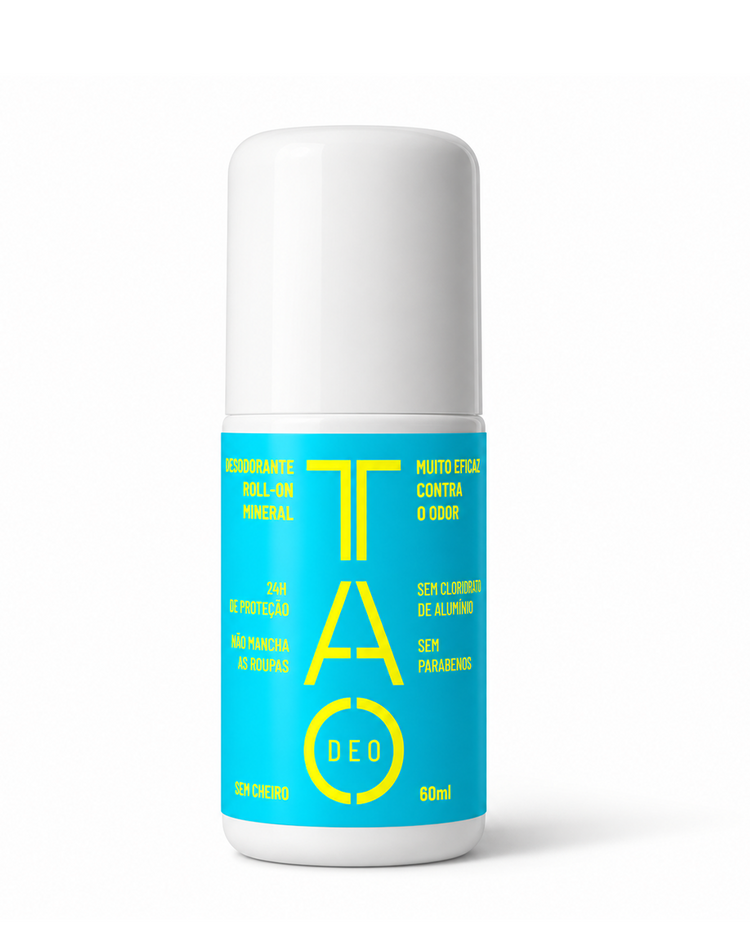 Desodorante Natural Sem Cloridrato de Alumínio TAO DEO Roll-on Sem Cheiro 60ml Azul