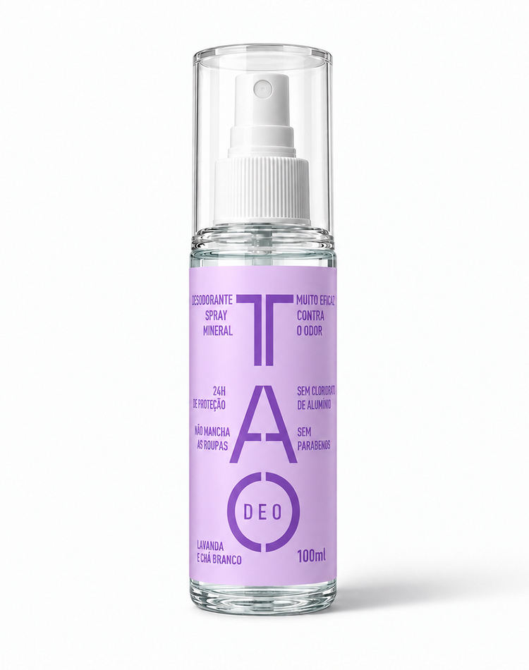 Desodorante Natural Sem Cloridrato de Alumínio TAO DEO Spray Lavanda e Chá Branco 100ml