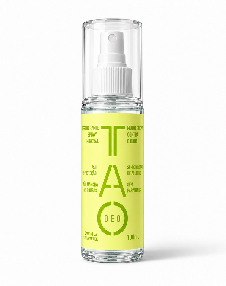 Desodorante Natural Sem Cloridrato de Alumínio TAO DEO Spray Camomila e Chá Verde 100ml