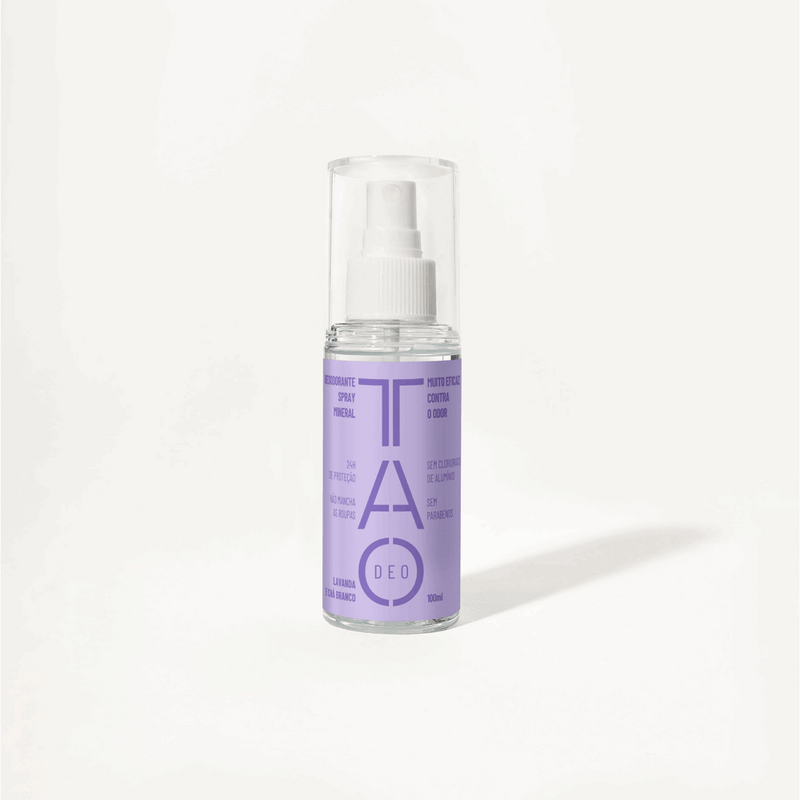 Desodorante Natural Spray 100ml. Lavanda e Chá Branco, Sem Alumínio e Vegano.